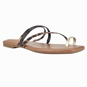 Nine West Darbie Flat Slides - Brown - Ireland (HA7582106)